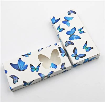 White with blue butterflies White with blue butterflies