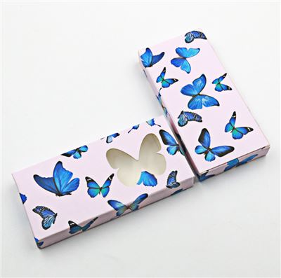 Pink with blue butterflies Pink with blue butterflies